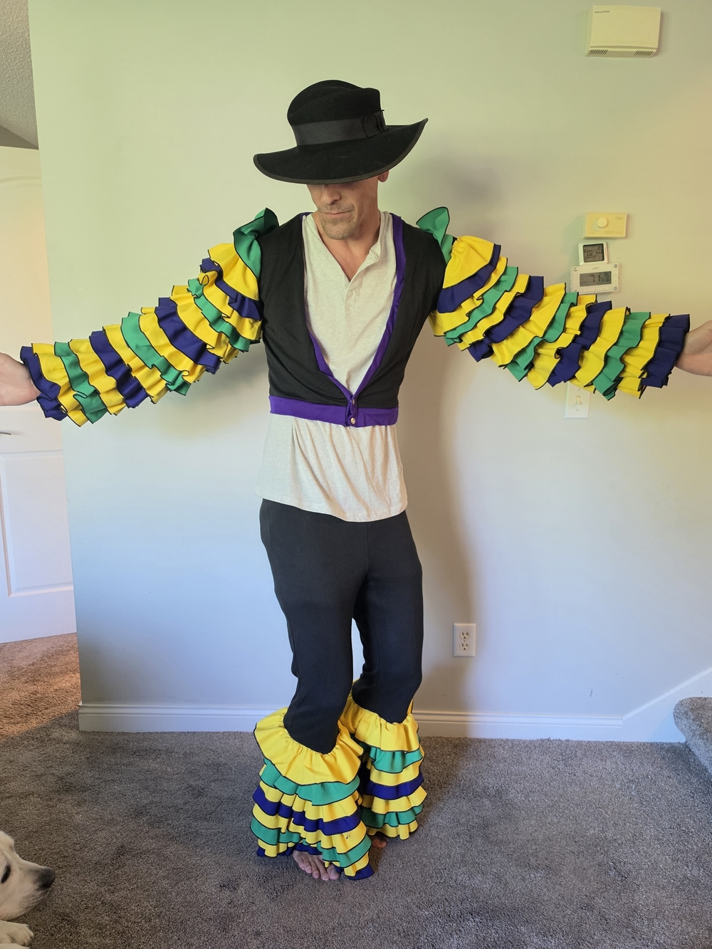 Vintage Kaufmann Costumes Mardi Gras Carnival Ruffle Costume Men’s
